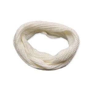 UNBRANDED CROCHETED INFINITY SCARF BEAUTIFUL CREAM WSILVER SEQUINS 32 12